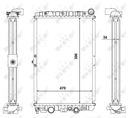 Radiador de esfriamento de motor 56123 NRF