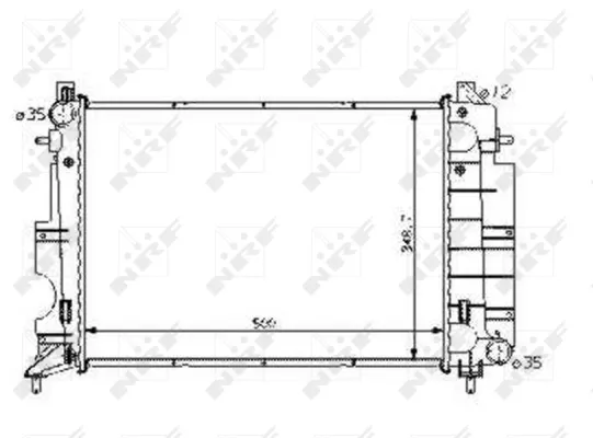 Radiador de esfriamento de motor 58108 NRF