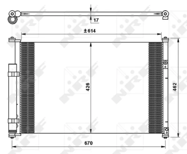 Radiador de aparelho de ar condicionado 35769 NRF
