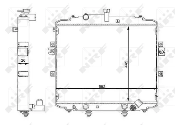 Radiador de esfriamento de motor Hyundai H100 