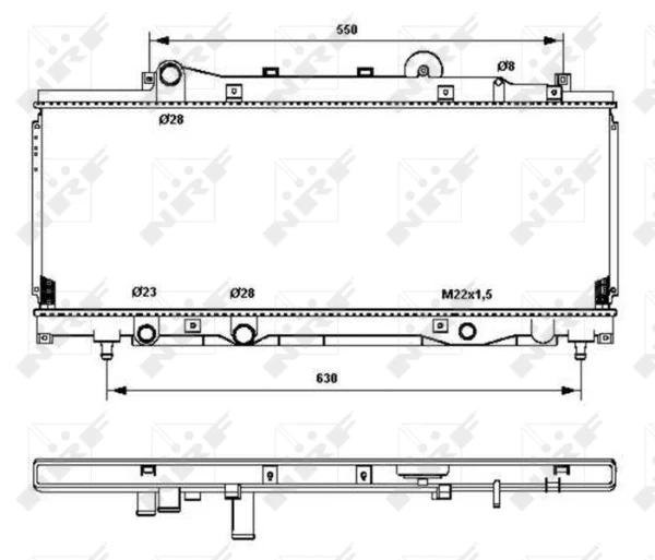 71736186 Fiat/Alfa/Lancia radiador de esfriamento de motor