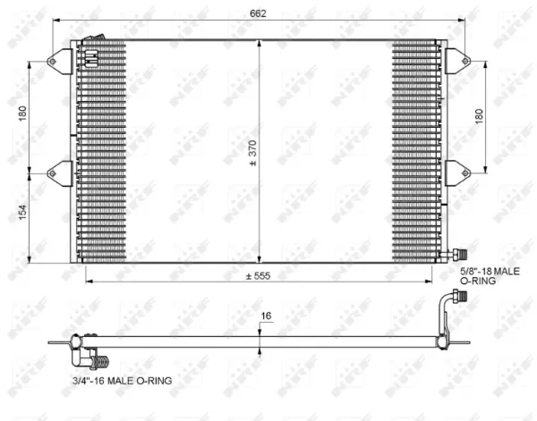 Radiador de aparelho de ar condicionado 35034 NRF