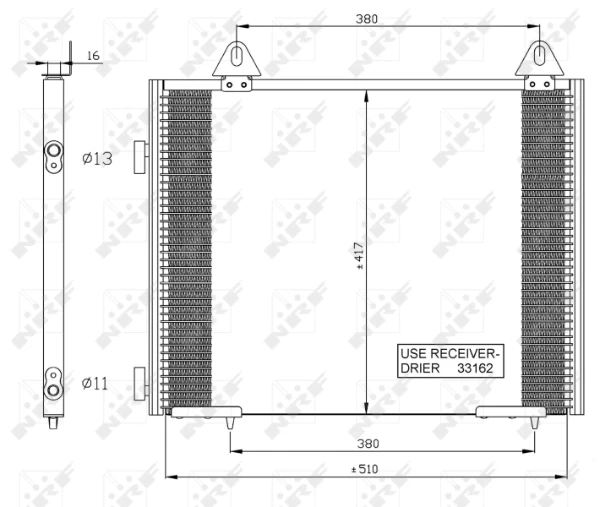 Radiador de aparelho de ar condicionado para Land Rover Freelander (LN)