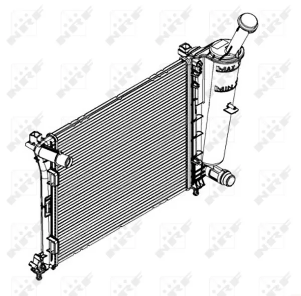 Radiador de esfriamento de motor para Fiat 500  312