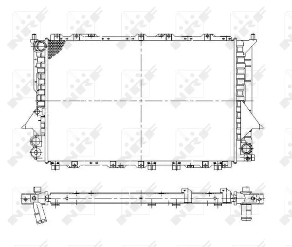 Radiador de esfriamento de motor 58870 NRF