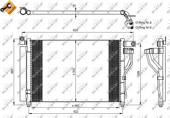 Radiador de aparelho de ar condicionado 35964 NRF