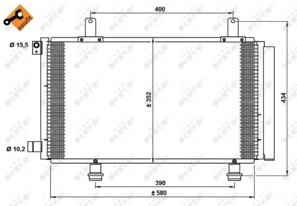 Radiador de aparelho de ar condicionado 35782 NRF