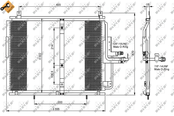Radiador de aparelho de ar condicionado на Mercedes E (S124)