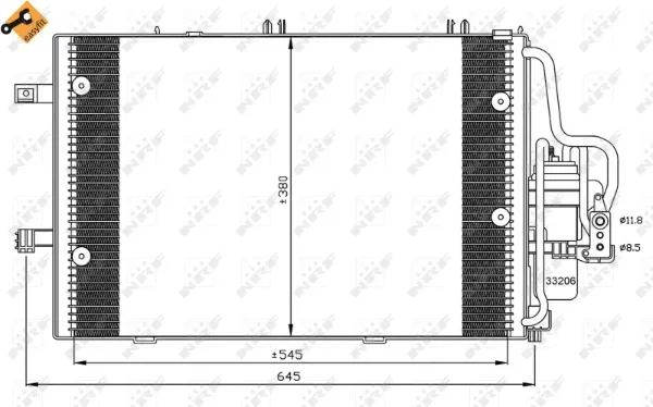 Radiador de aparelho de ar condicionado Opel Corsa F08