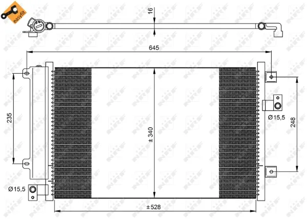 Radiador de aparelho de ar condicionado 35942 NRF