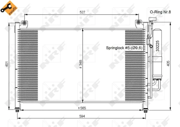 Radiador de aparelho de ar condicionado 35870 NRF