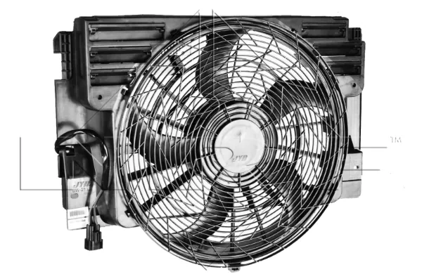 Difusor do radiador de aparelho de ar condicionado, montado com roda de aletas e o motor 47217 NRF