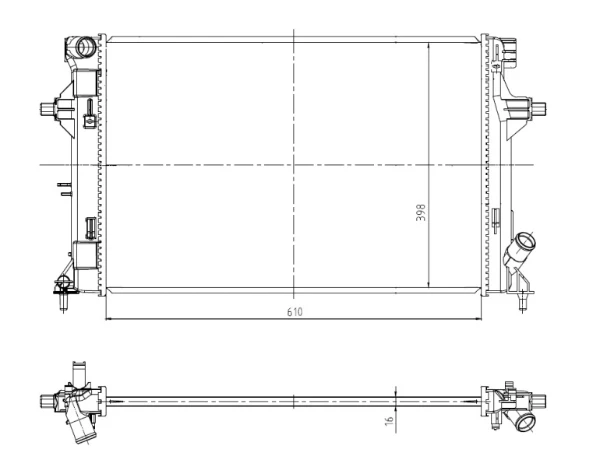 Radiador de esfriamento de motor para Hyundai I30 (PD)