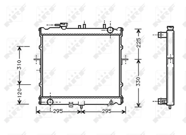 Radiador de esfriamento de motor 53831 NRF