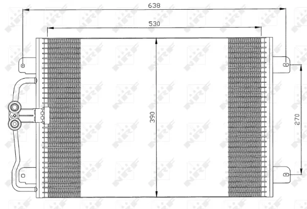 Radiador de aparelho de ar condicionado Renault Megane JA0, JA1