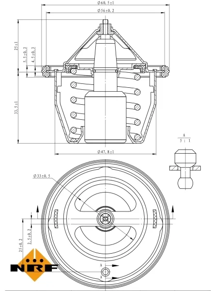 Termostato Subaru Impreza 1 GF