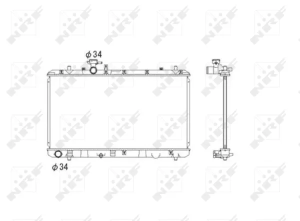 Radiador de esfriamento de motor Suzuki SX4 GY
