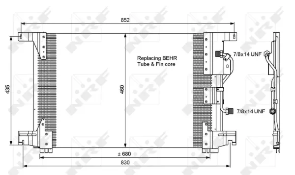 Radiador de aparelho de ar condicionado Mercedes Benz Truck TRUCK ACTROS 