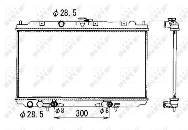 Radiador de esfriamento de motor 53390 NRF