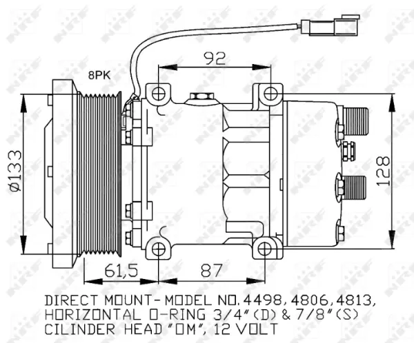 Compressor de aparelho de ar condicionado 32758 NRF