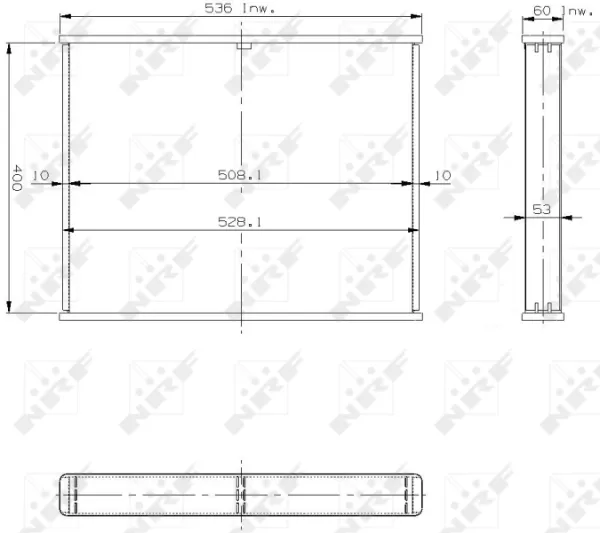 Radiador de esfriamento de motor ADT39837 Blue Print
