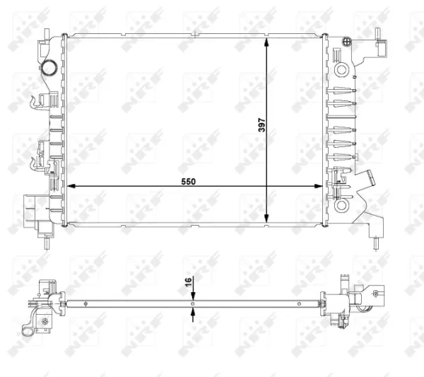 Radiador de esfriamento de motor 59149 NRF