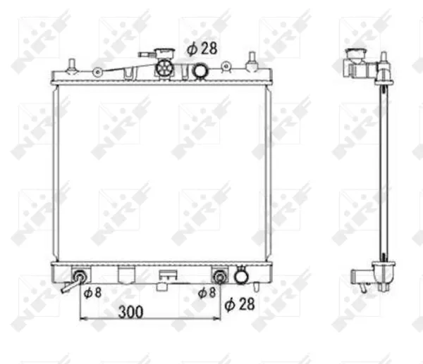 Radiador de esfriamento de motor 53535 NRF