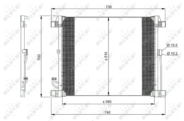 Radiador de aparelho de ar condicionado para Infiniti FX (S51)