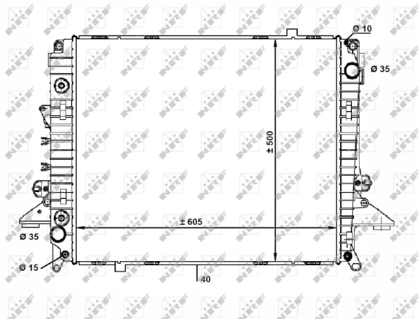 Radiador de esfriamento de motor para Land Rover Discovery (LR3)