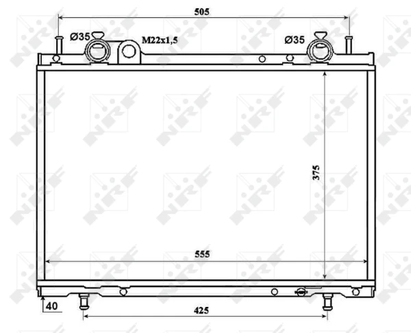 46782685 Fiat/Alfa/Lancia radiador de esfriamento de motor