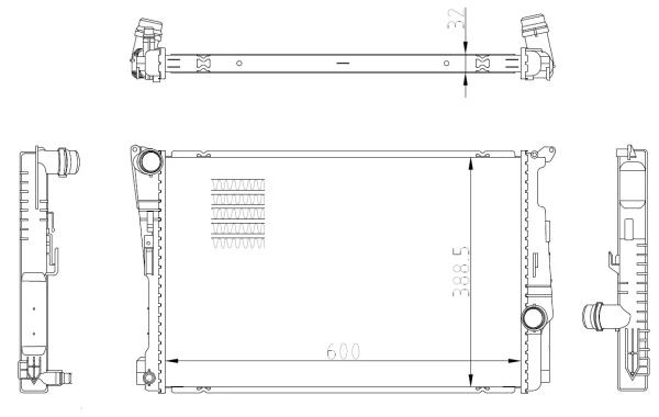 Radiador de esfriamento de motor на BMW X3 (F25)