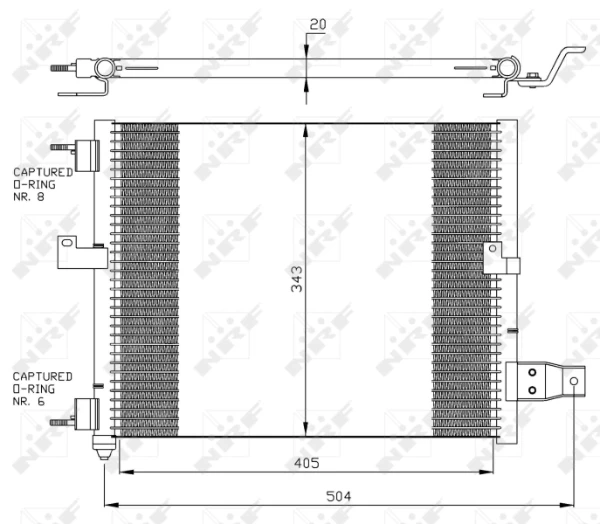 Radiador de aparelho de ar condicionado para Hyundai Atos (MX)