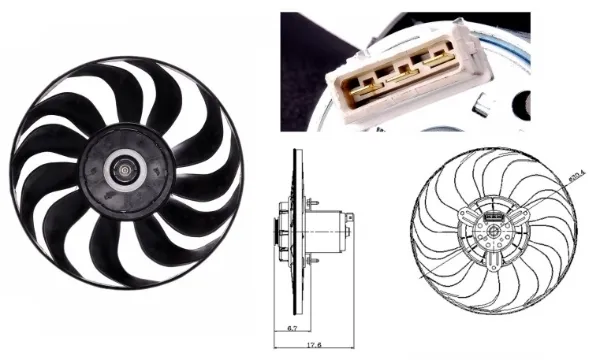 Motor de ventilador do sistema de esfriamento 47641 NRF