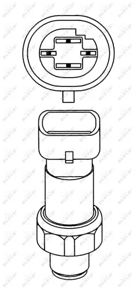 Sensor de pressão absoluta de aparelho de ar condicionado Renault Megane 1 KA0, KA1