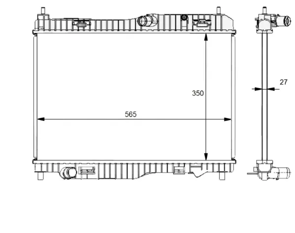 Radiador de esfriamento de motor 59134 NRF