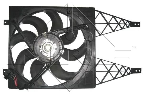 Difusor do radiador de esfriamento, montado com motor e roda de aletas 47411 NRF