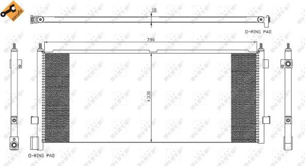 Radiador de aparelho de ar condicionado 35891 NRF