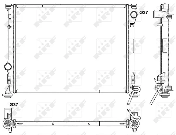 Radiador de esfriamento de motor 2431081 Polcar