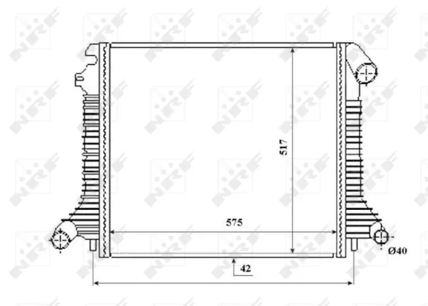 Radiador de esfriamento de motor A9735000803 Mercedes