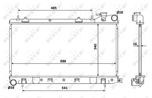 Radiador de esfriamento de motor para Subaru Impreza (GF)