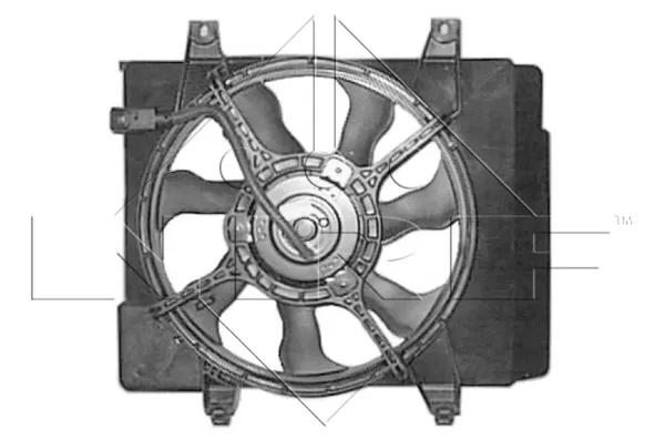 Difusor do radiador de aparelho de ar condicionado, montado com roda de aletas e o motor 47685 NRF