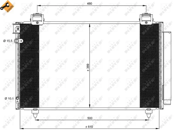 Radiador de aparelho de ar condicionado 35592 NRF