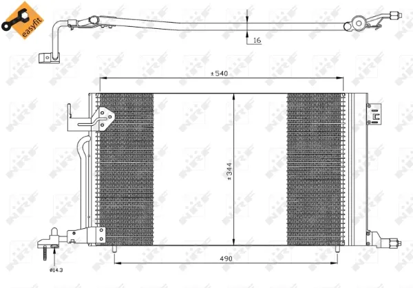 Radiador de aparelho de ar condicionado 35304 NRF
