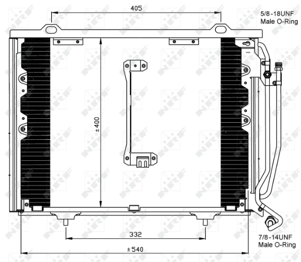 Radiador de aparelho de ar condicionado на Mercedes C (S202)
