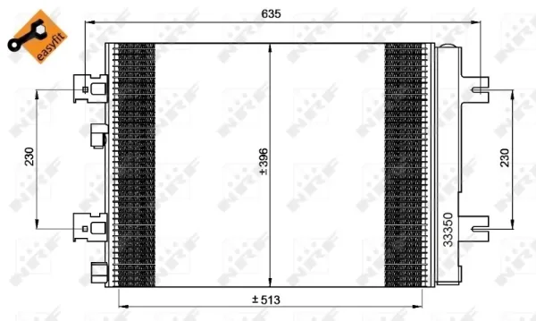 Radiador de aparelho de ar condicionado 35947 NRF