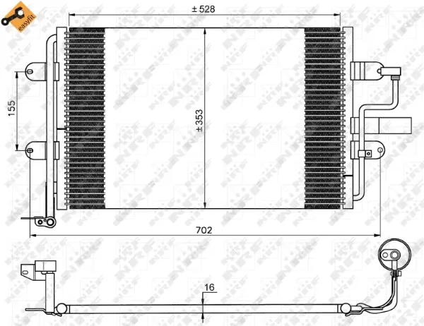 Radiador de aparelho de ar condicionado 35733 NRF