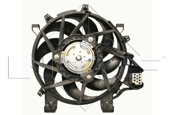 Ventilador elétrico de esfriamento montado (motor + roda de aletas) para Opel Corsa (F08, F68)