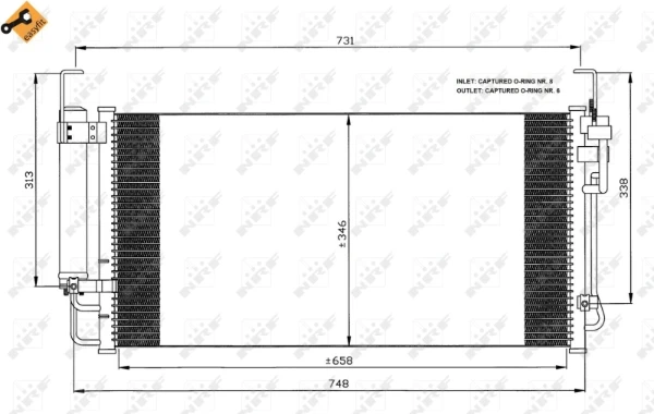 Radiador de aparelho de ar condicionado para Hyundai Trajet (FO)