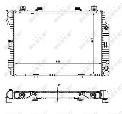 Radiador de esfriamento de motor A1405002303 Mercedes
