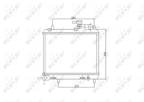 Radiador de esfriamento de motor 53745 NRF